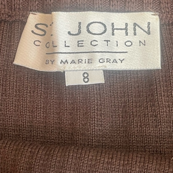 St.John by Marie Gray Sweater Pencil Knee Length Skirt 8 - Picture 3 of 8
